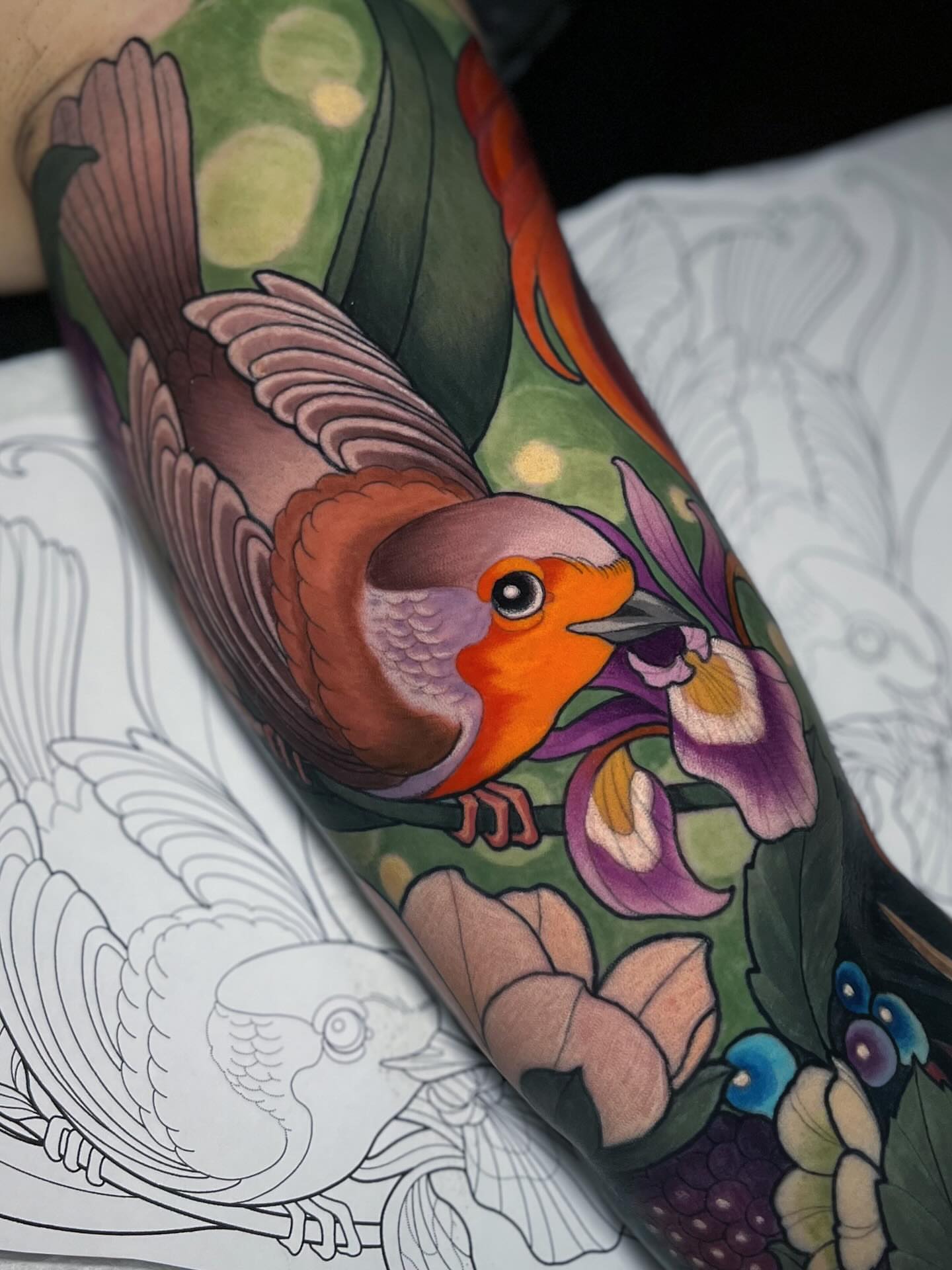 Tattoo by @kikifiligree — realism, dotwork