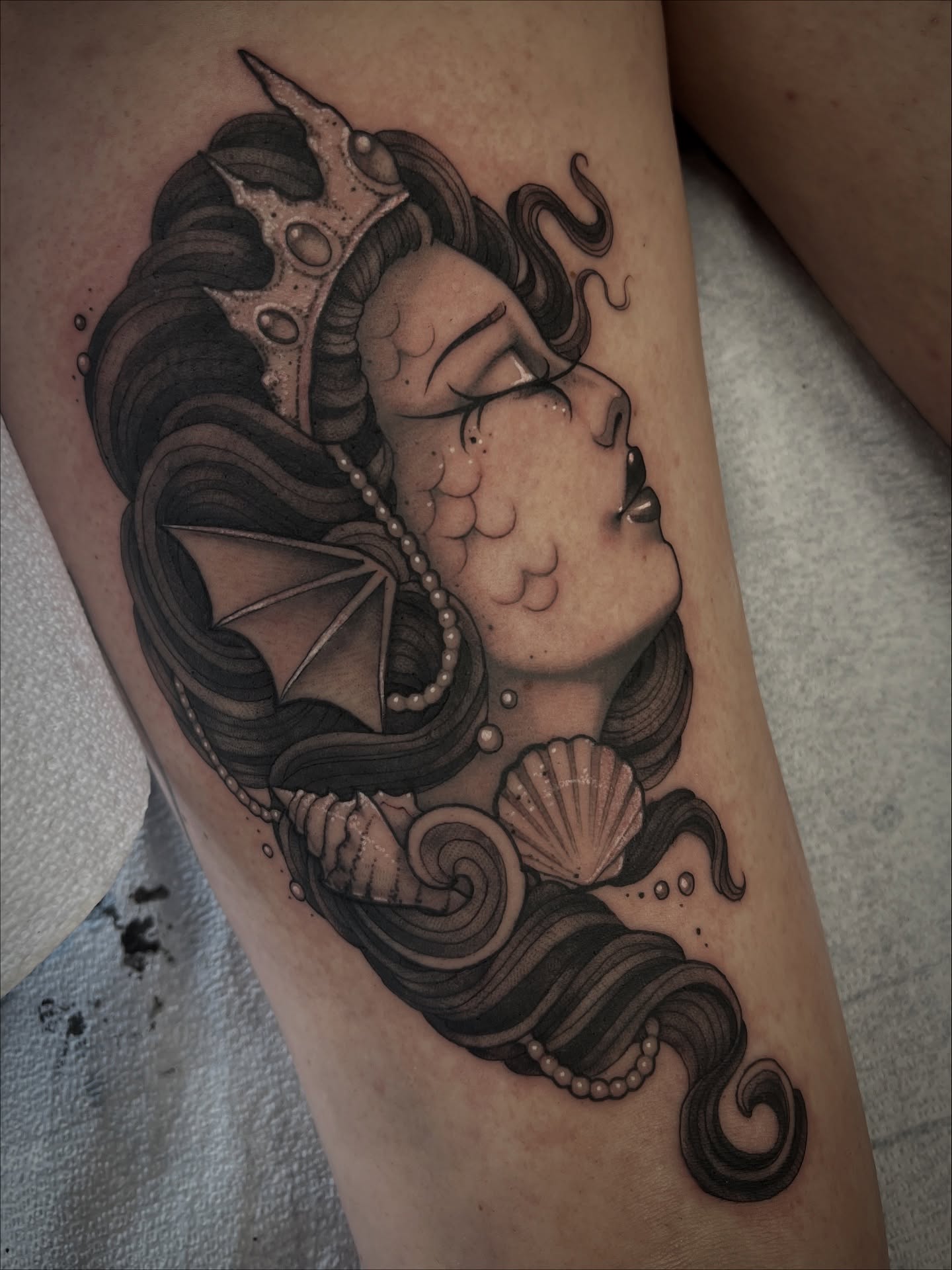 Tattoo by @hotmessnation — black_and_grey, realism