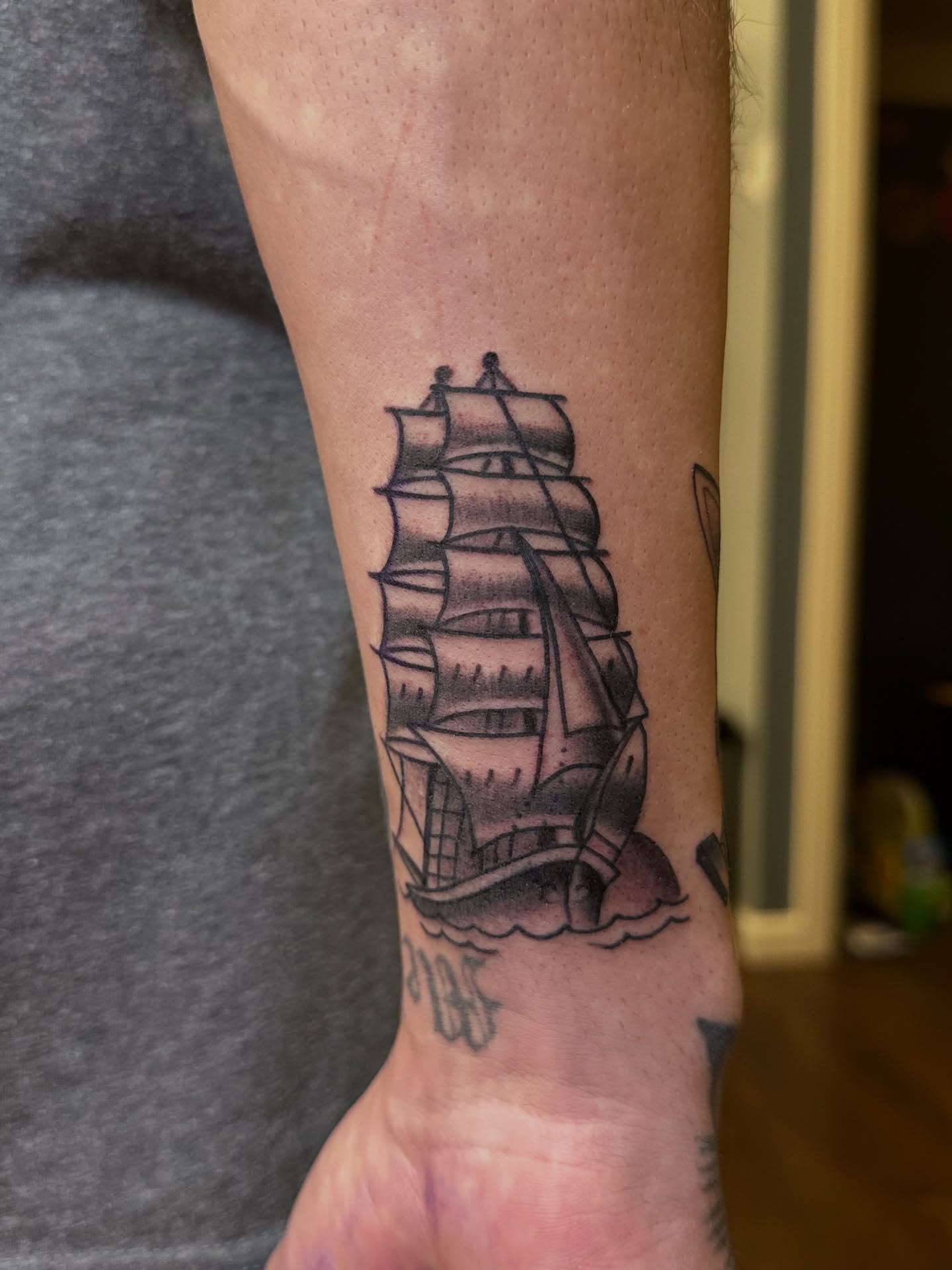 Tattoo by @purplesticky — black_and_grey