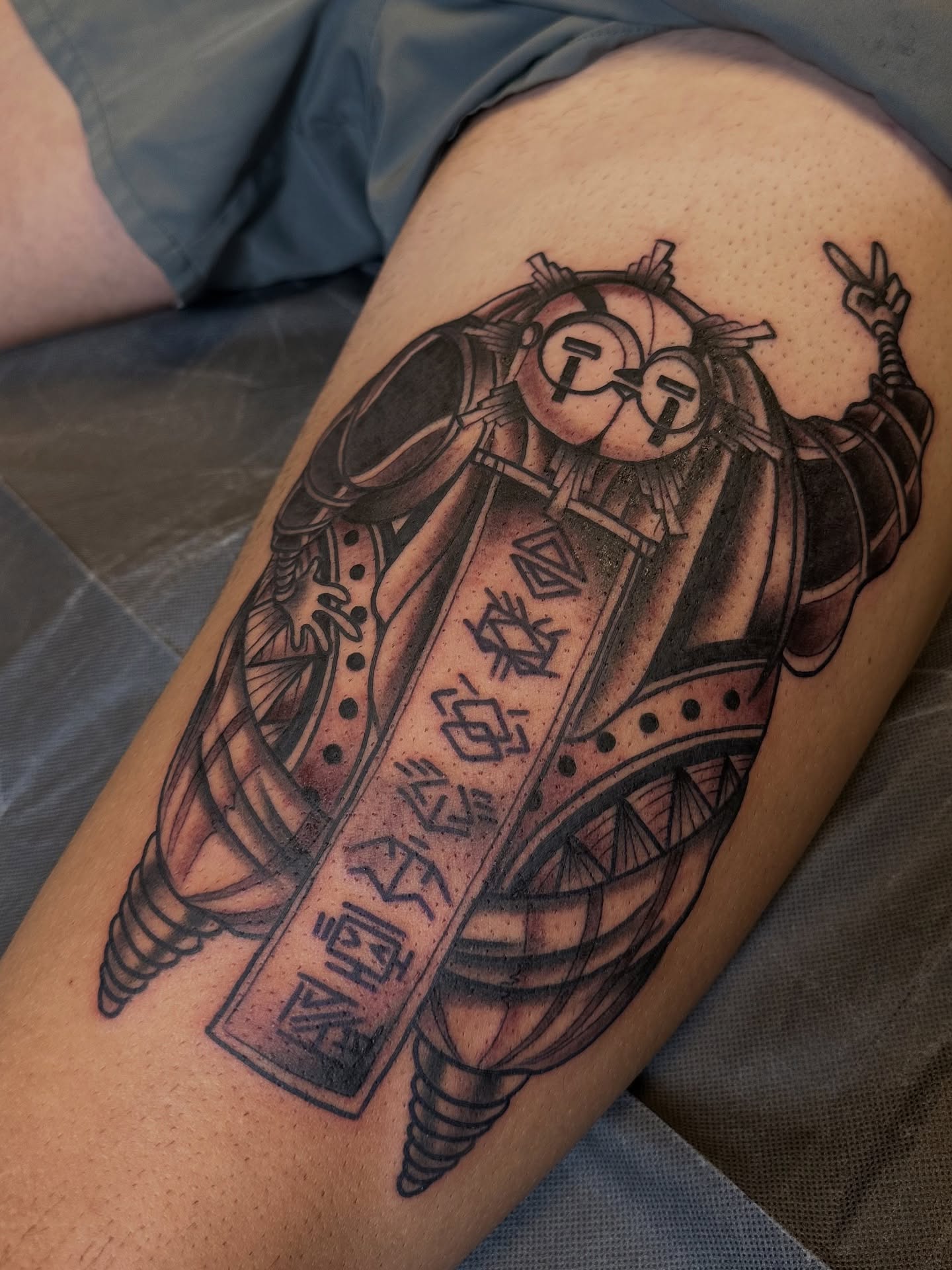 Tattoo by @purplesticky — black_and_grey, geometric