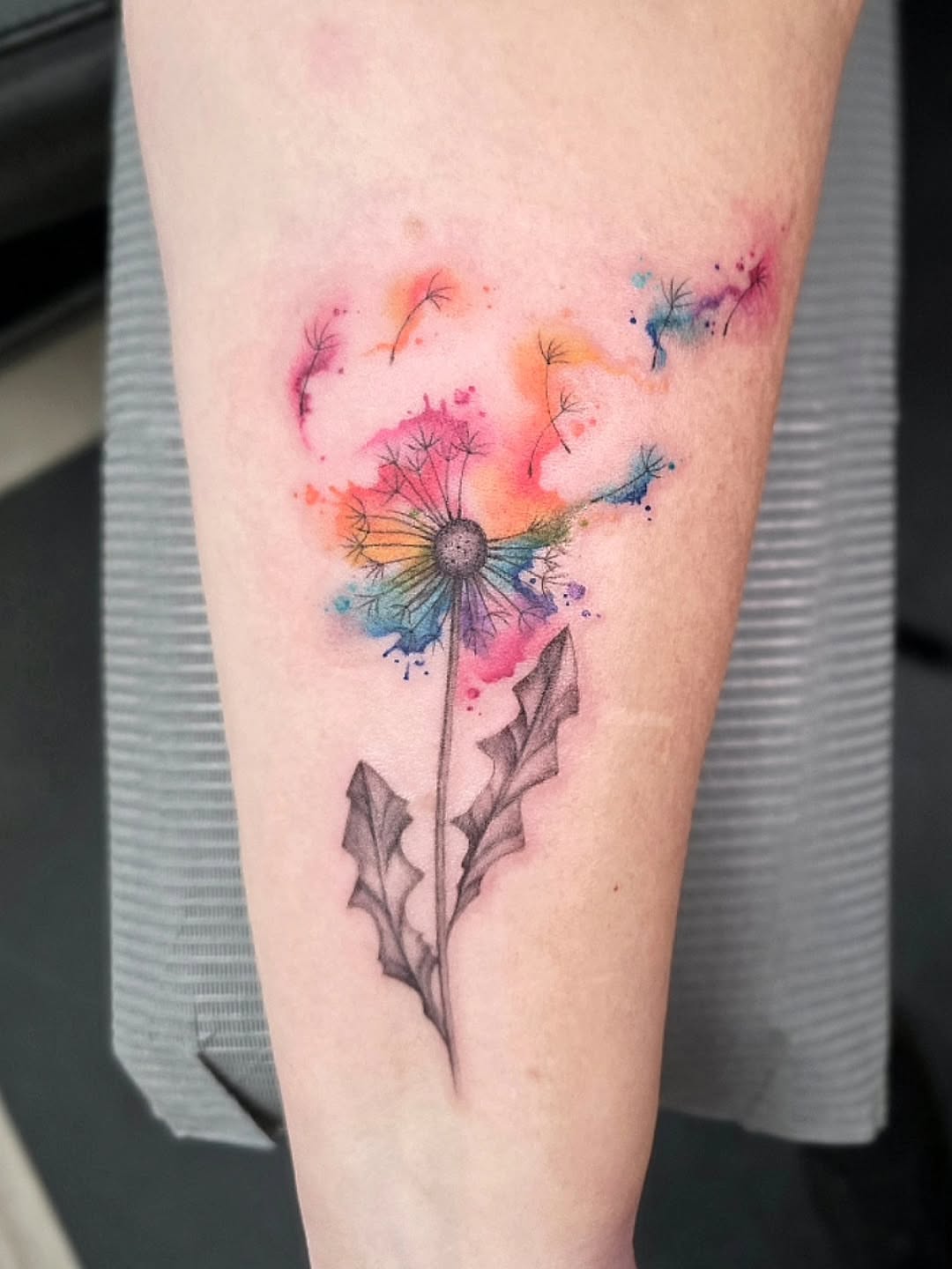 Tattoo by @paige.nicole.tattoos — watercolor