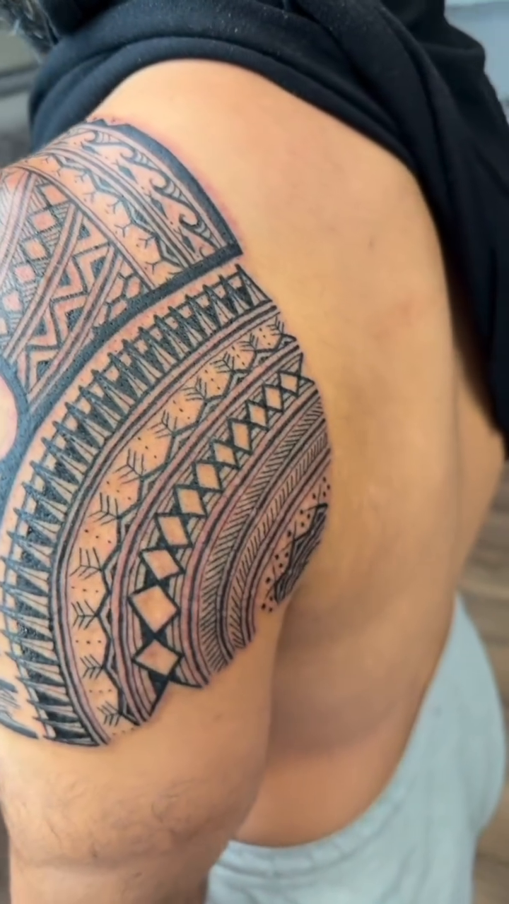 Tattoo by @barrysan — tribal, geometric