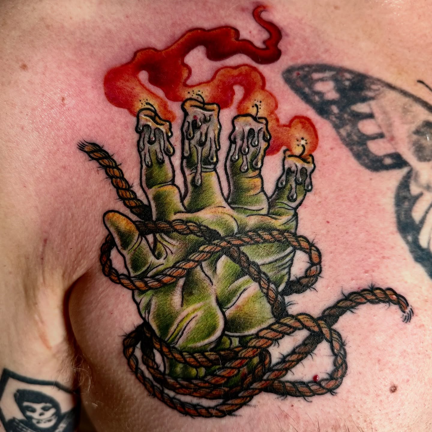 Tattoo by @calvinvoncrush — american_traditional, dark_realism