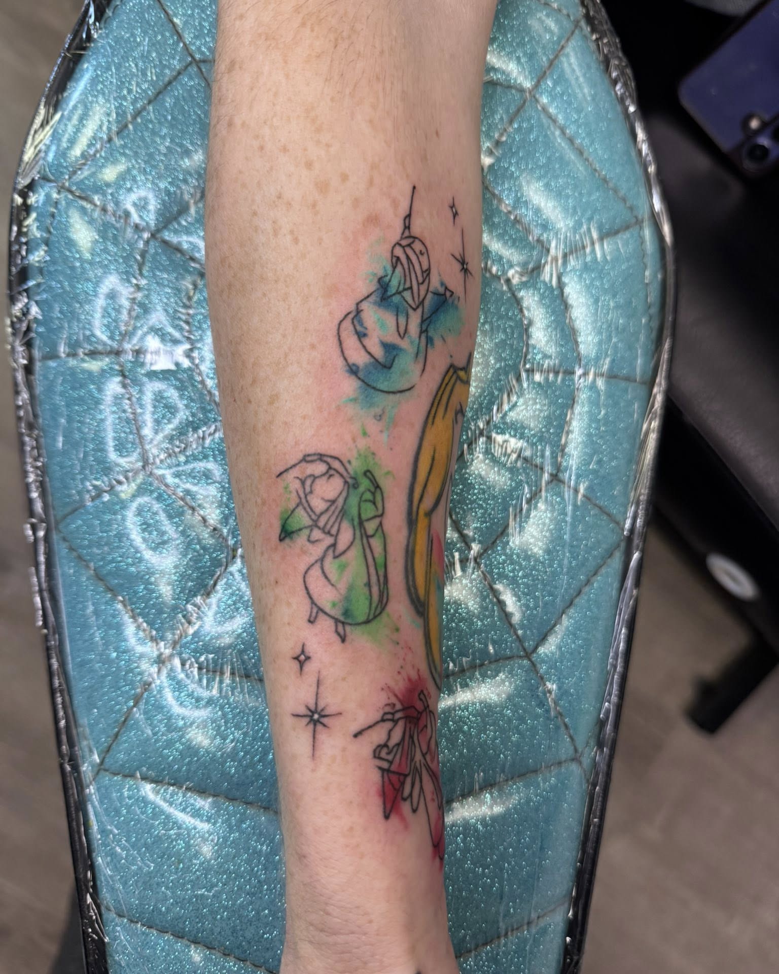 Tattoo by @murbees.designs — watercolor