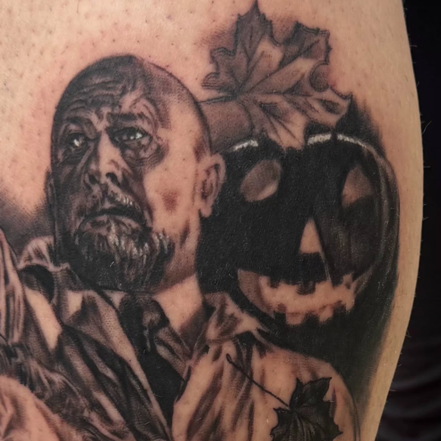 Tattoo by @nickcabanatattoos — black_and_grey, realism