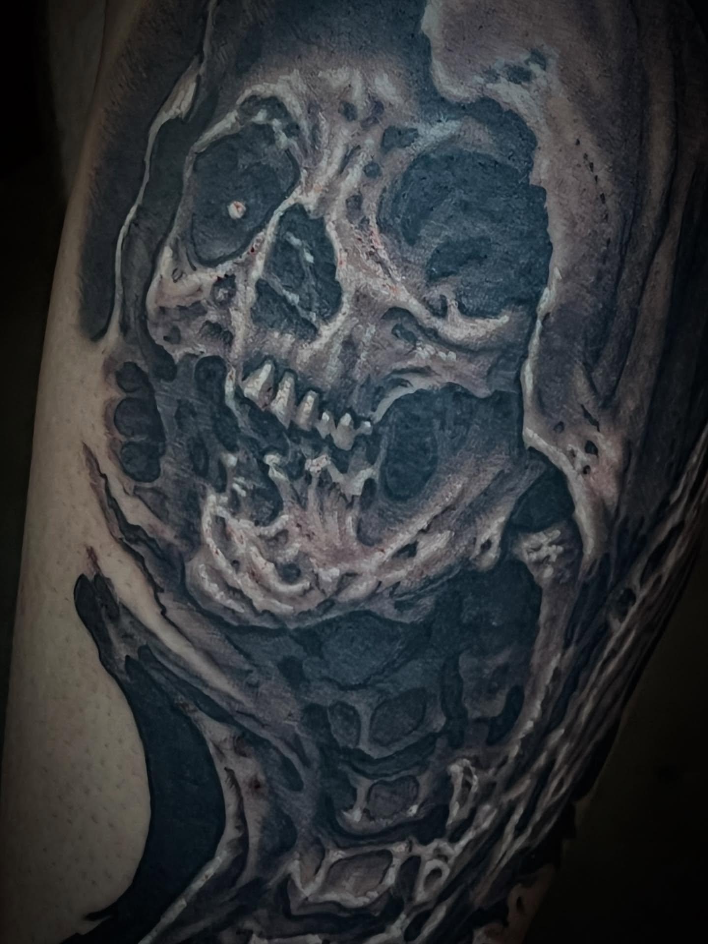 Tattoo by @evanmakesart — realism, dark_realism