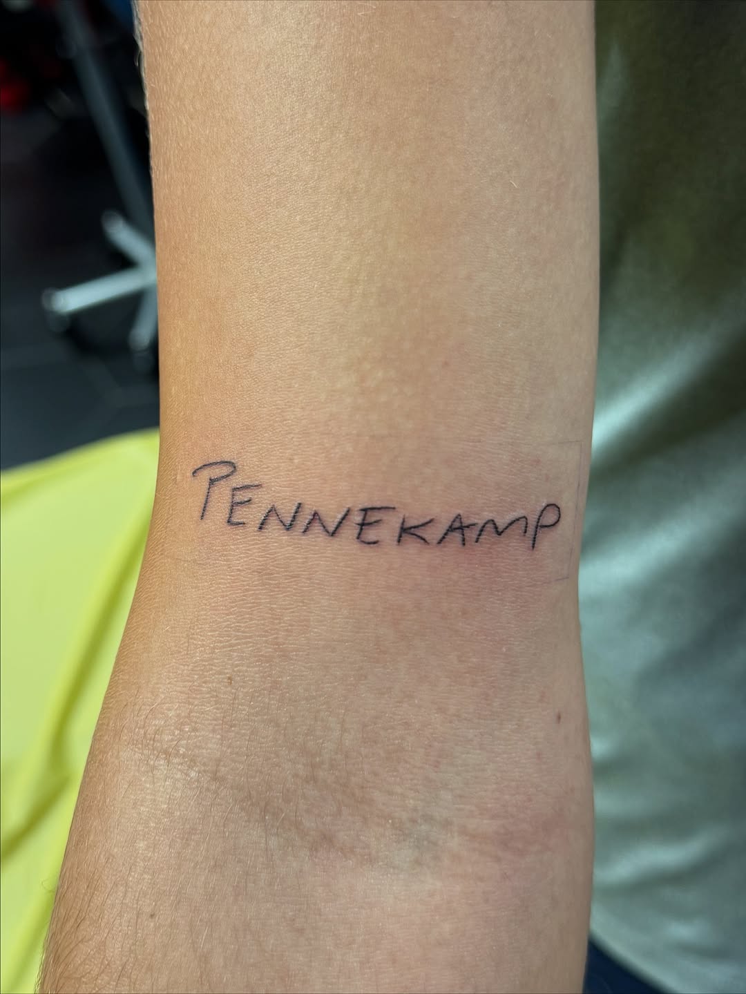 Tattoo by @tattooshananigans — lettering_script, fine_line