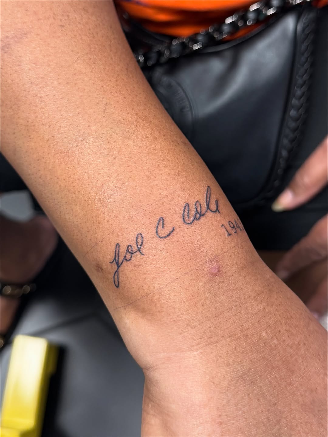 Tattoo by @tattooshananigans — lettering_script, fine_line