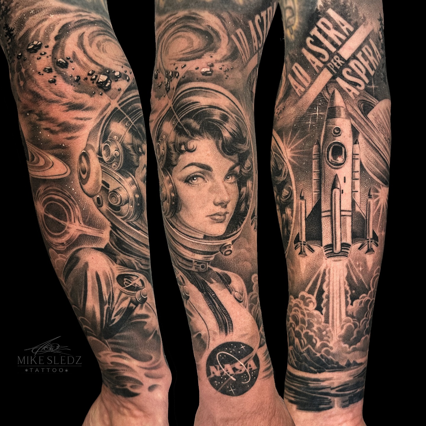 Tattoo by @mikesledz — black_and_grey, realism