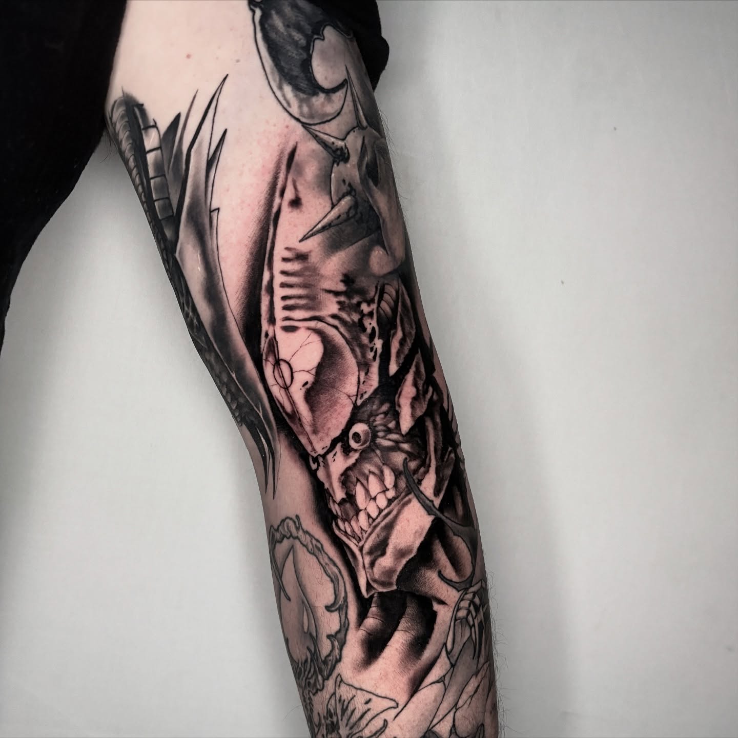 Tattoo by @ilovemorganxo โ black_and_grey, realism