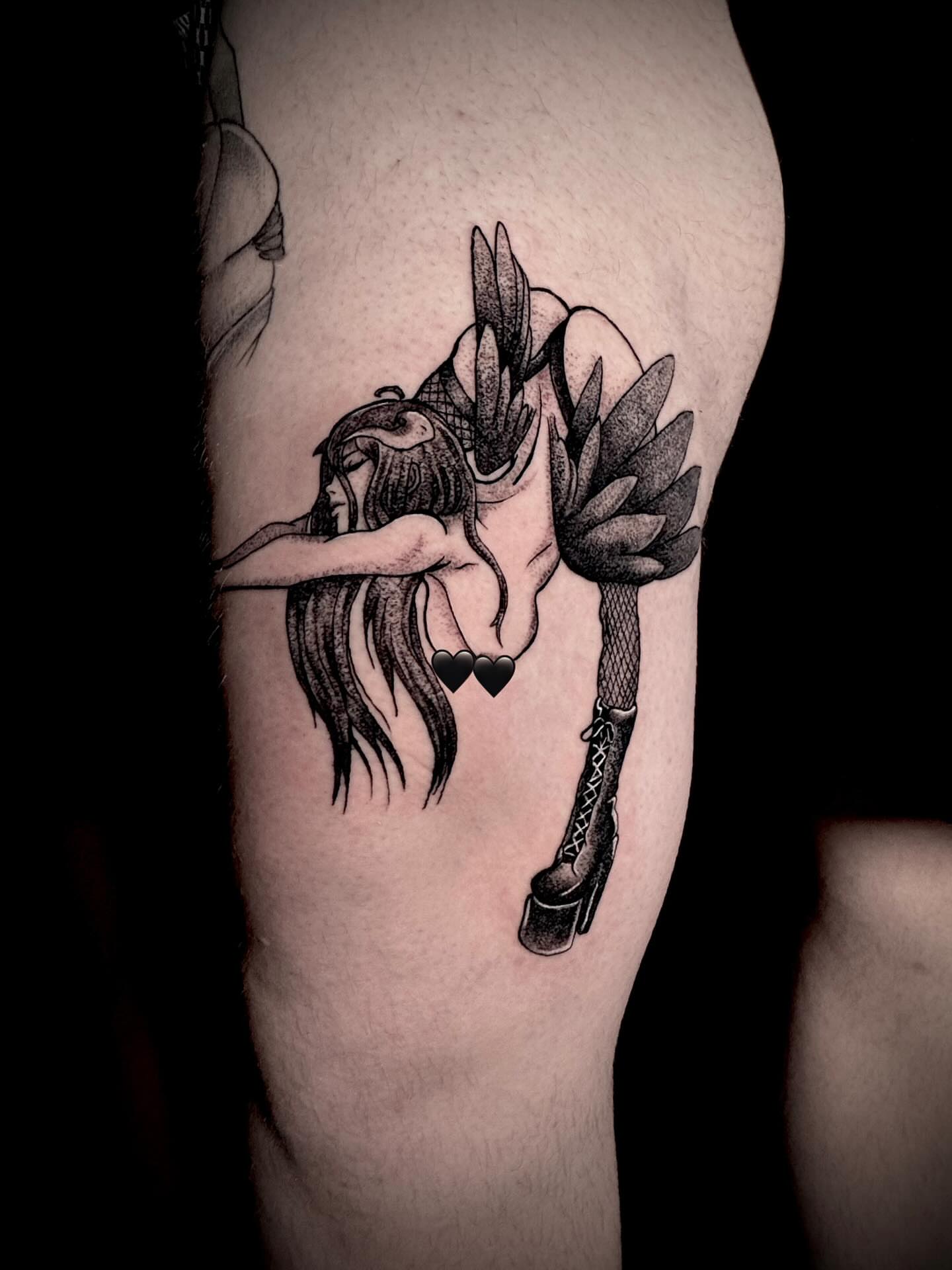 Tattoo by @oneinkedangel — black_and_grey, realism