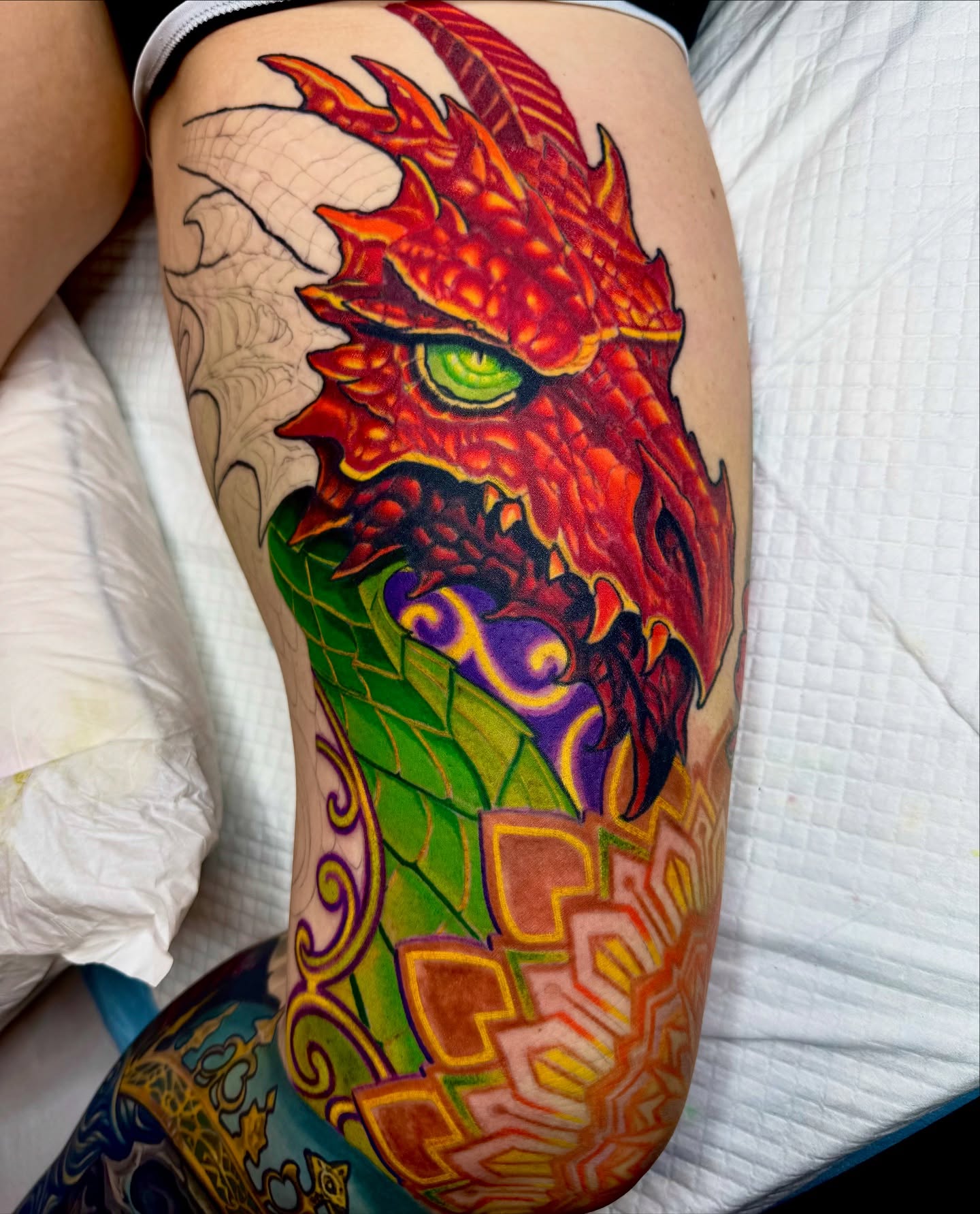 Tattoo by @tattoosbybacon โ new_school, geometric