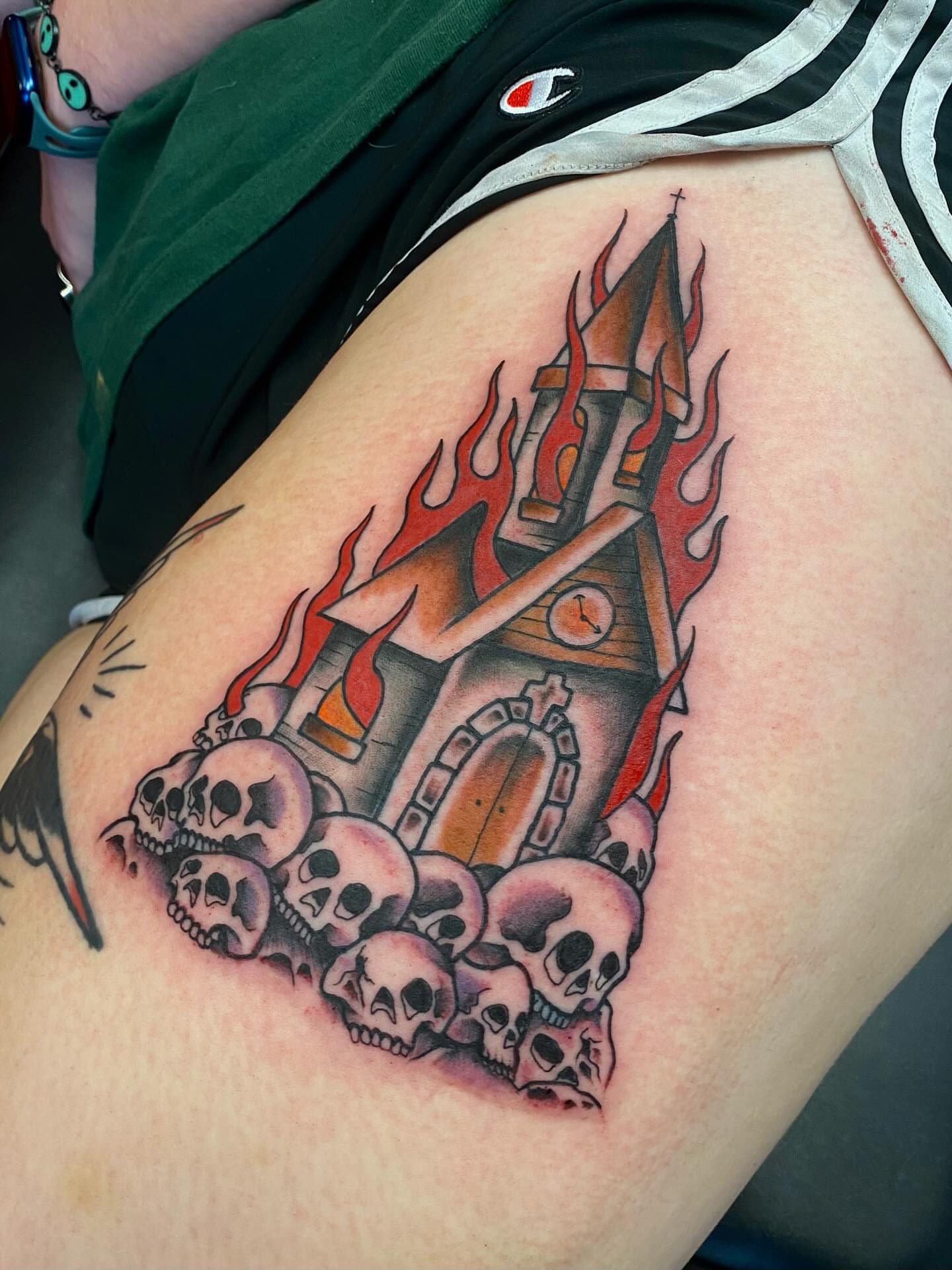 Tattoo by @jmlxart — american_traditional, dark_realism