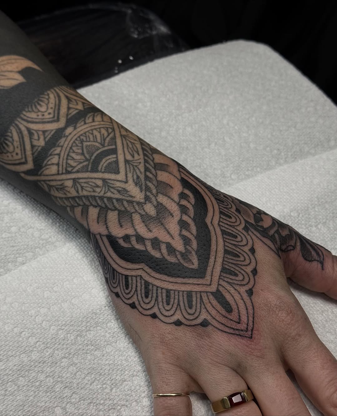 Tattoo by @rxr.dreadzilla — blackwork, ornamental
