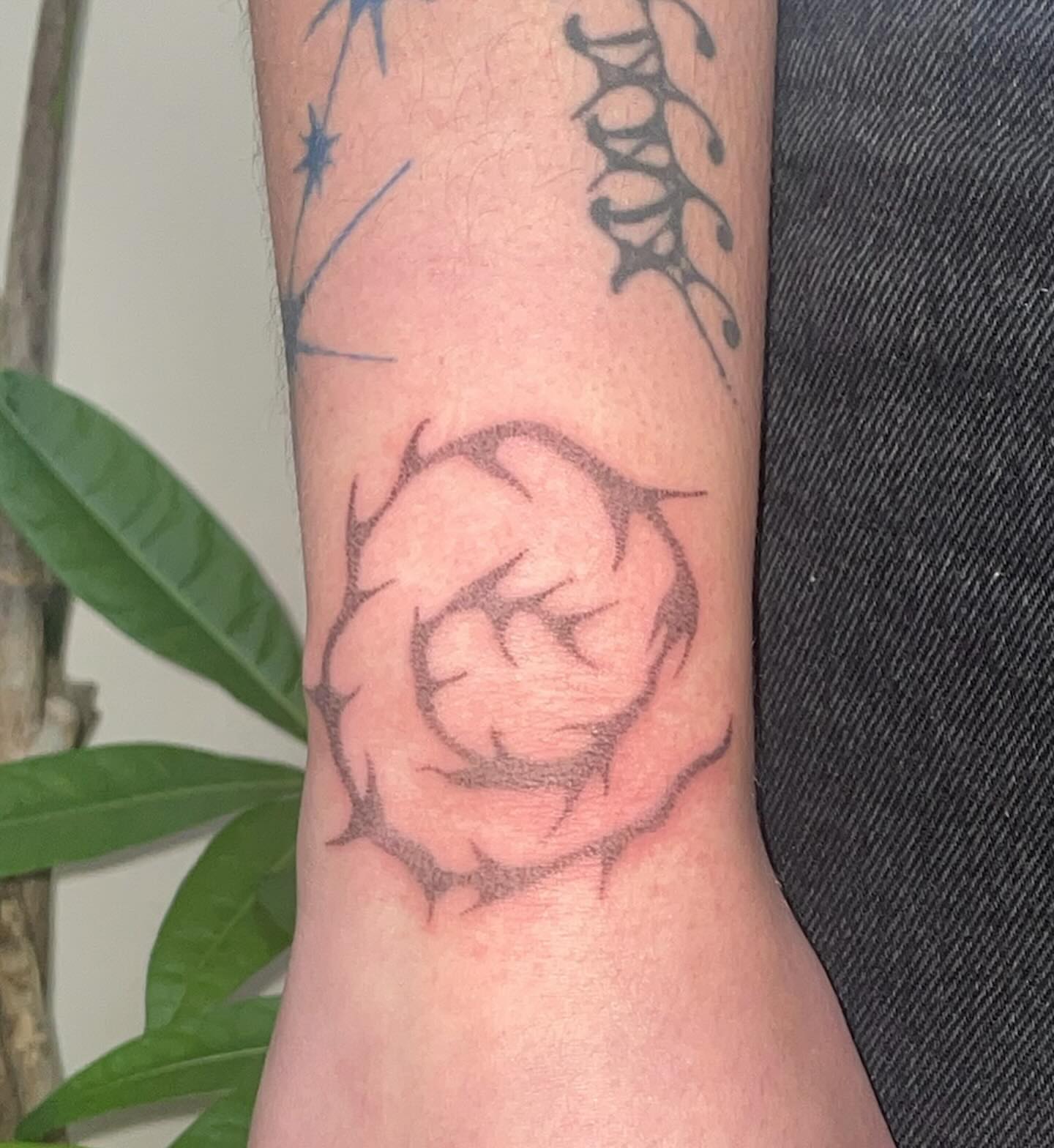 Rose black and grey tattoo on the forearm by 🌀☁️kath☁️🥀