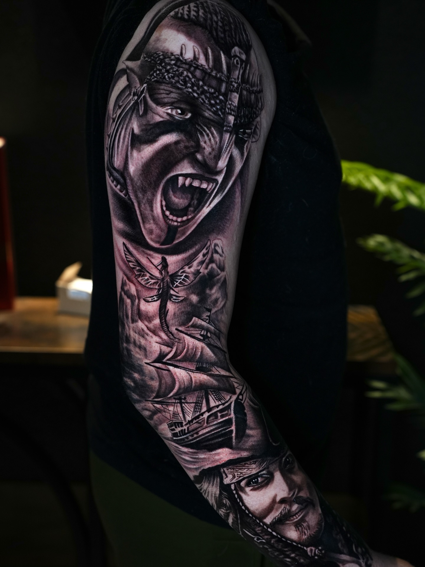 Tattoo by @kiddo_tats — black_and_grey, realism