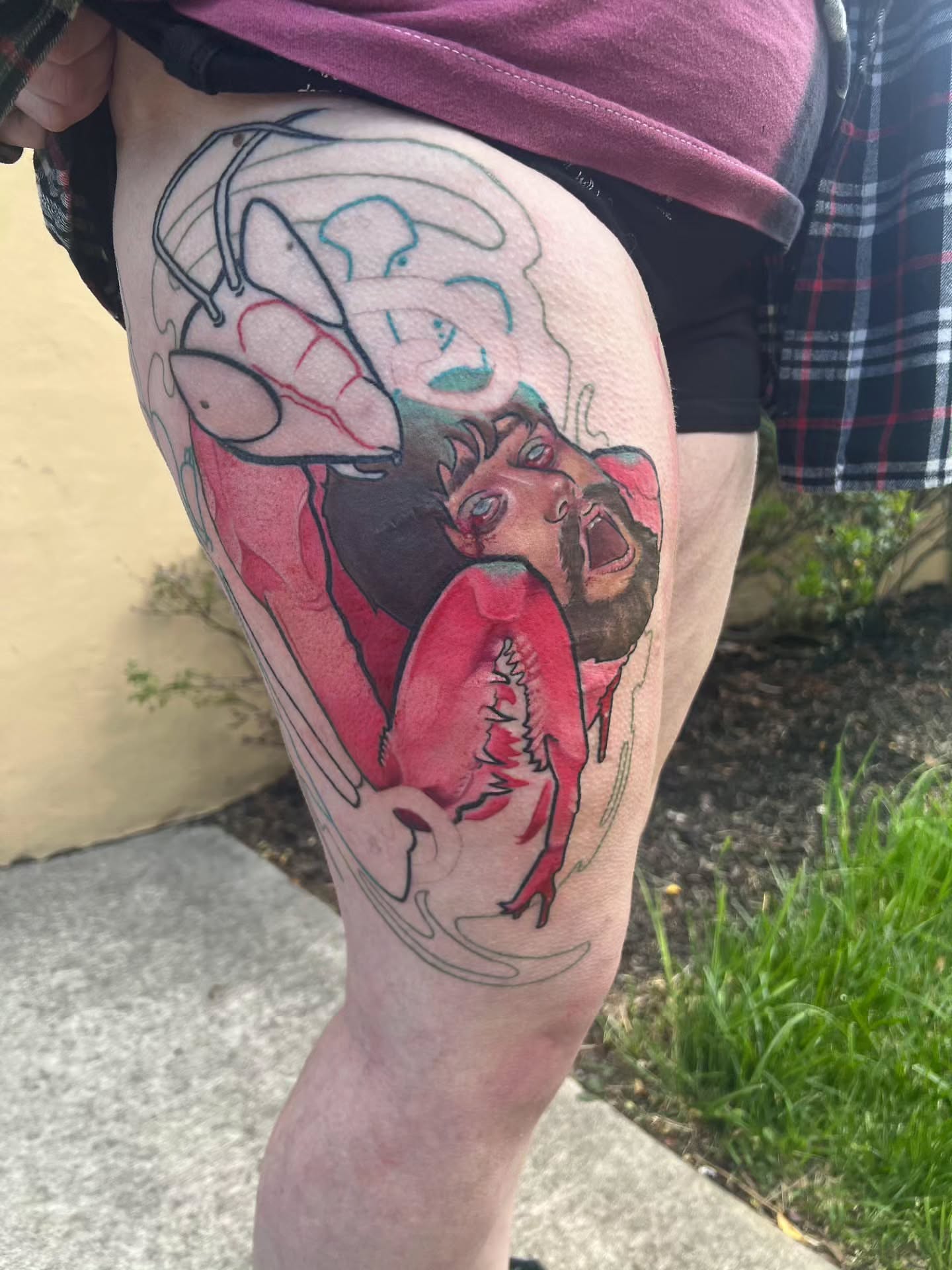Tattoo by @broken.teeth.tattoos — dotwork, realism