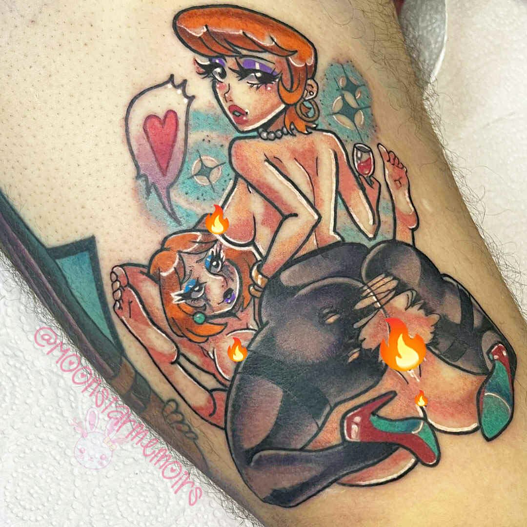 Tattoo by @moonstarmemoirs โ american_traditional, illustrative