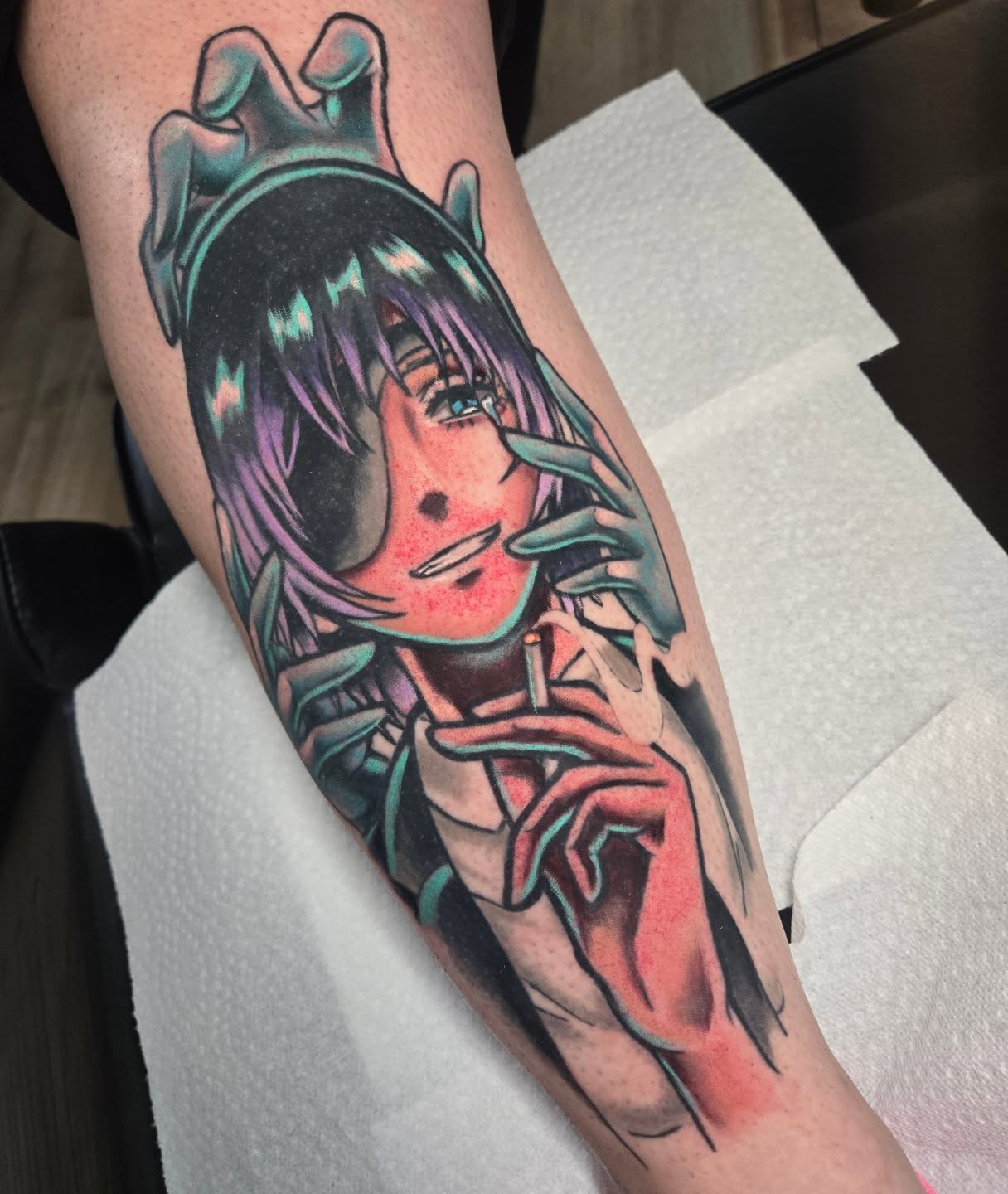 Tattoo by @destiny_paints — anime