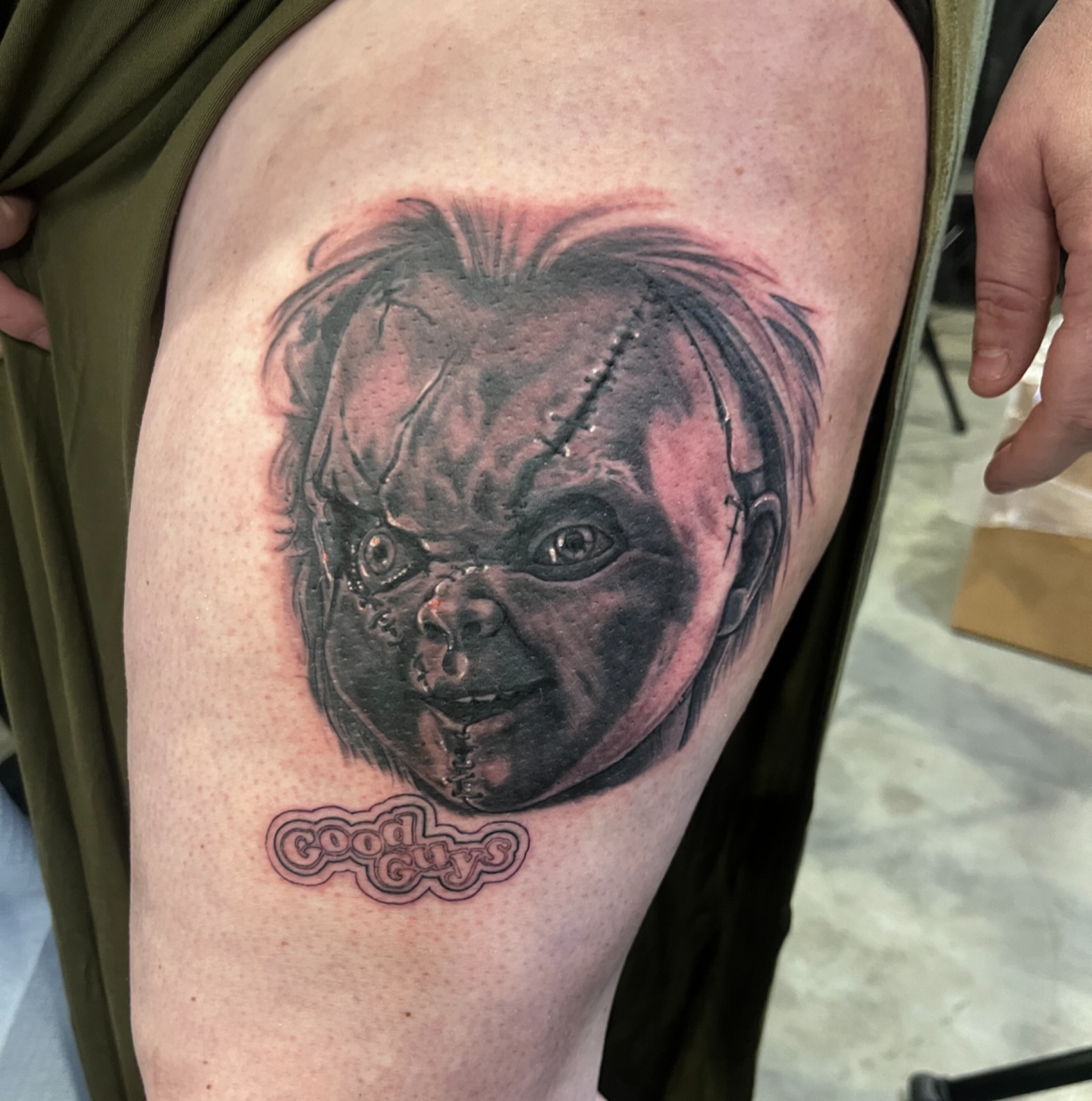 Tattoo by @stephen.j.kiss.tattoo — realism, dark_realism