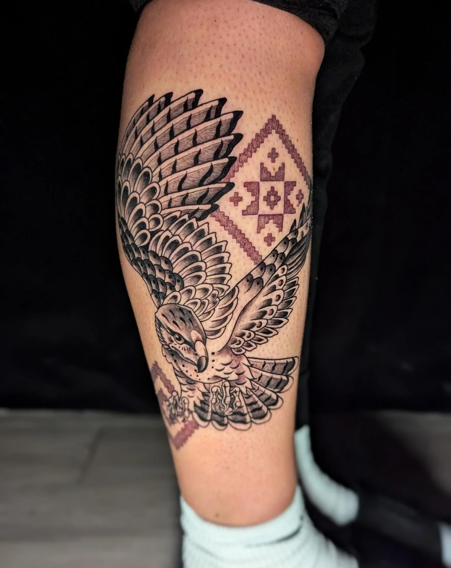 Tattoo by @dodgetattoos — american_traditional, black_and_grey