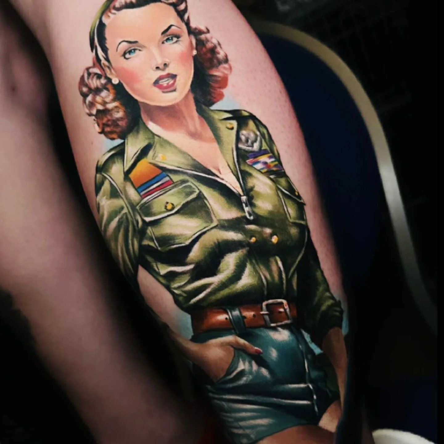 Tattoo by @huckleberrytattoos — illustrative