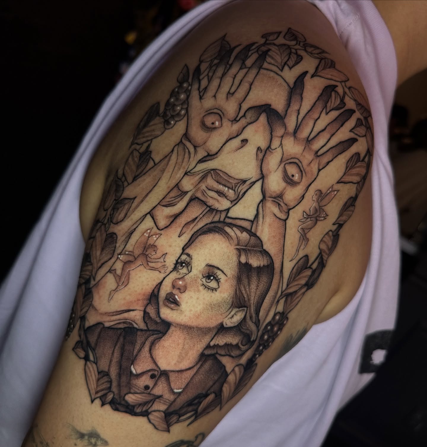 Tattoo by @tattygnatty — realism, dotwork