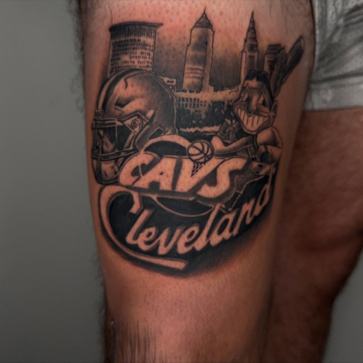 Tattoo by @cofaxtattoos — black_and_grey