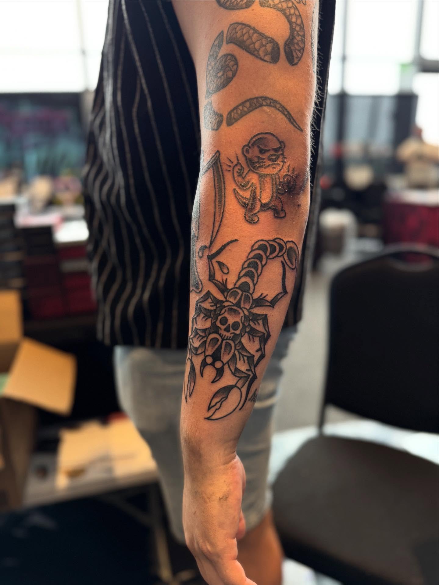 Tattoo by @sincerelyyourzstudios — black_and_grey
