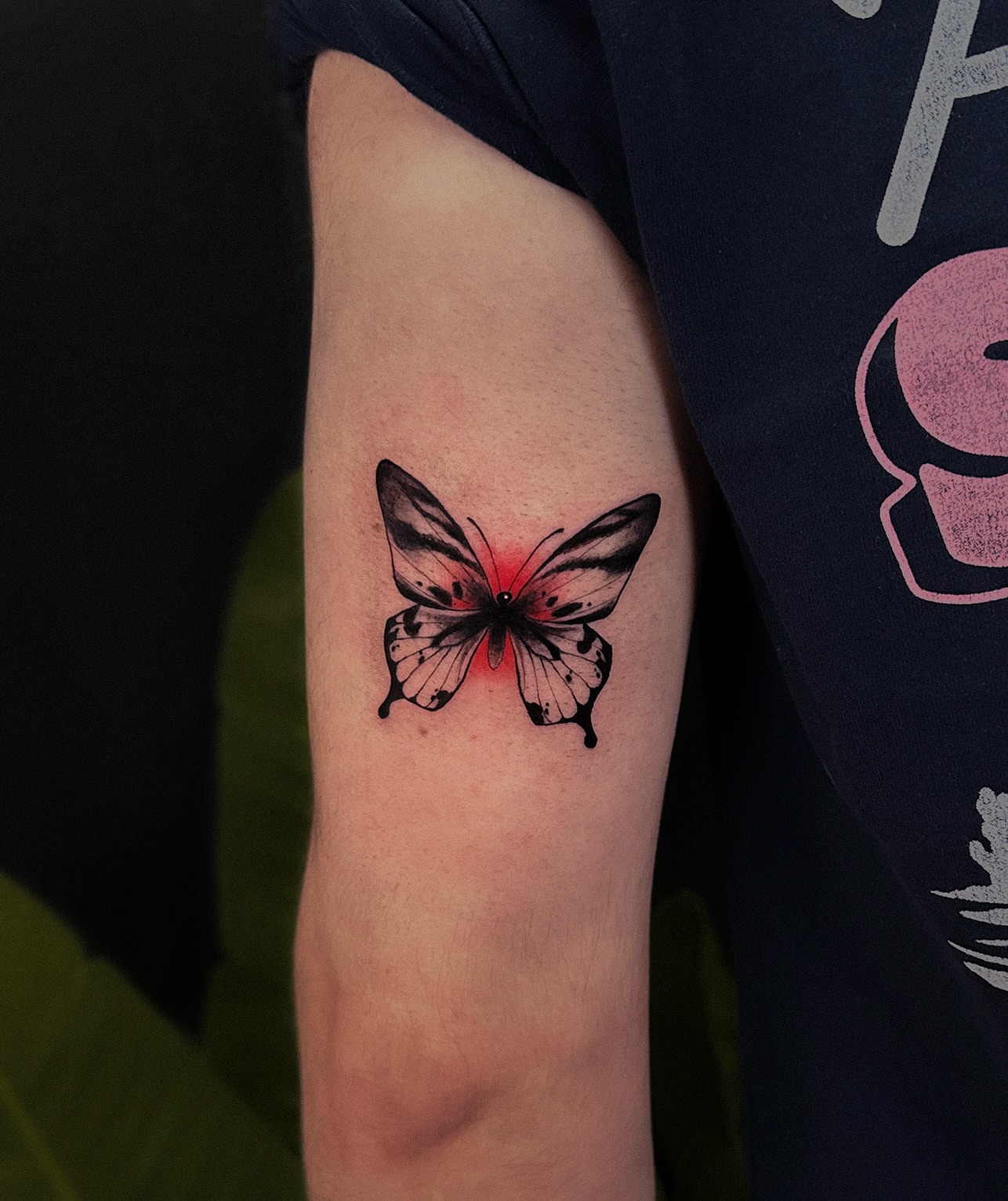 Butterfly realism tattoo on the forearm by Tattoo Artist 👩🏻‍🎨 ATX