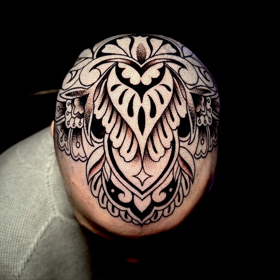 Tattoo by @inkdbydmo — dotwork, ornamental