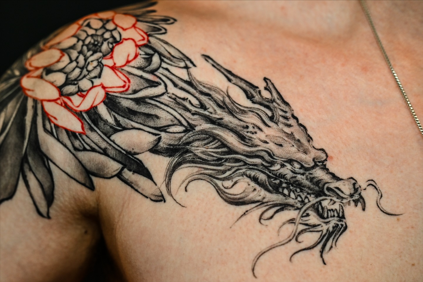 Tattoo by @evian_tat — black_and_grey, japanese_irezumi
