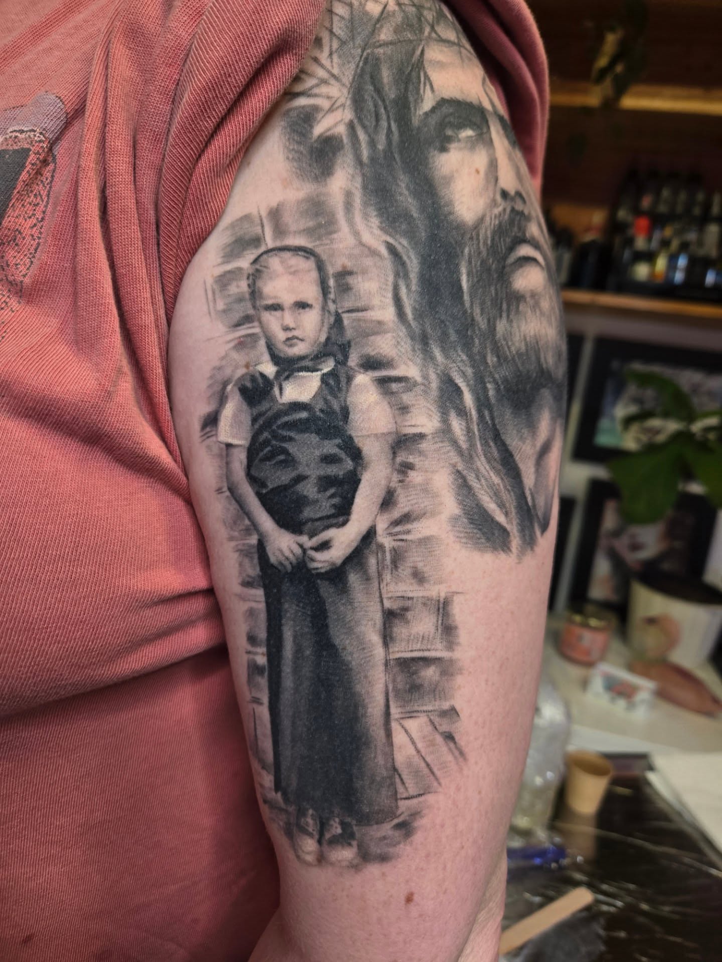 Tattoo by @tattoosbysarahchristine — black_and_grey, realism