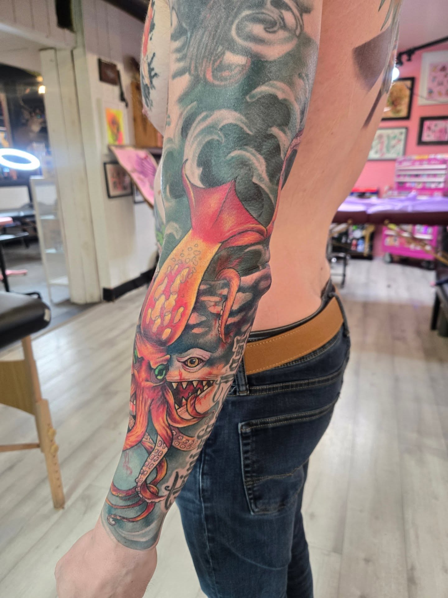 Tattoo by @tattoosbysarahchristine — american_traditional, dotwork