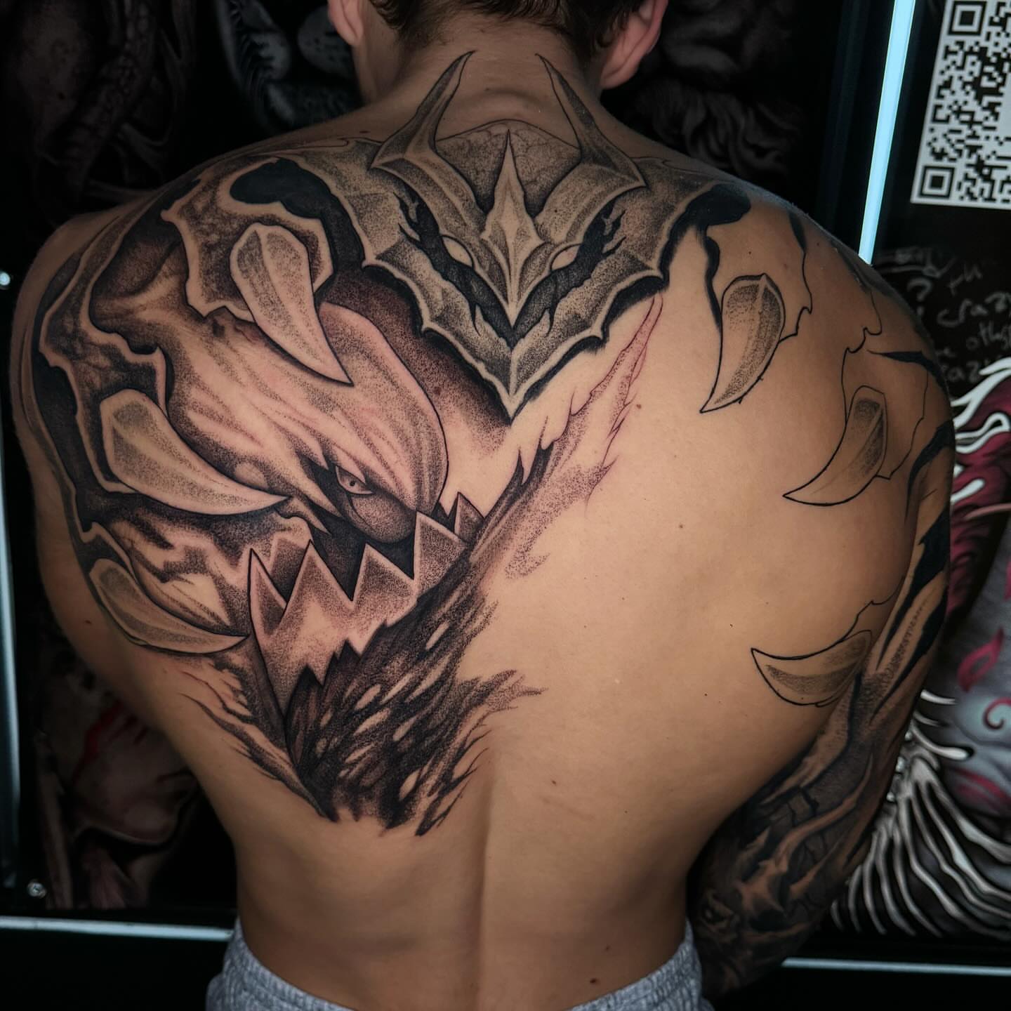 Tattoo by @the_alkomist — dotwork, dark_realism