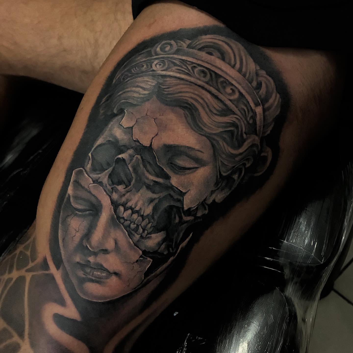 Tattoo by @payaso187 — realism, dark_realism