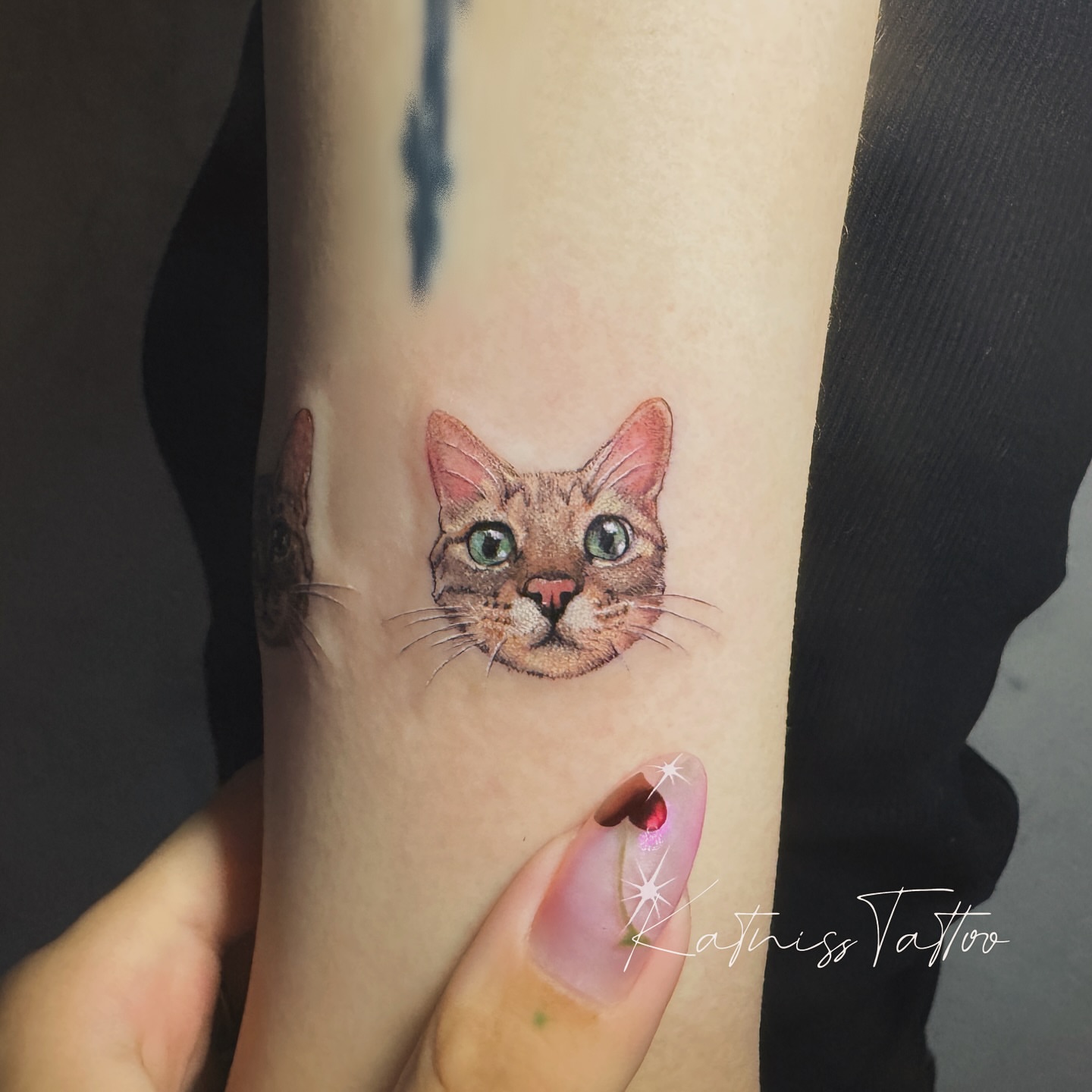 Cat realism tattoo on the forearm by 𝙆𝙖𝙩𝙣𝙞𝙨𝙨