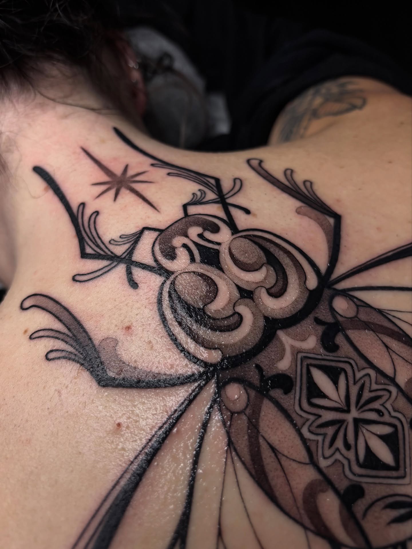 Tattoo by @tattoosbymeach — black_and_grey