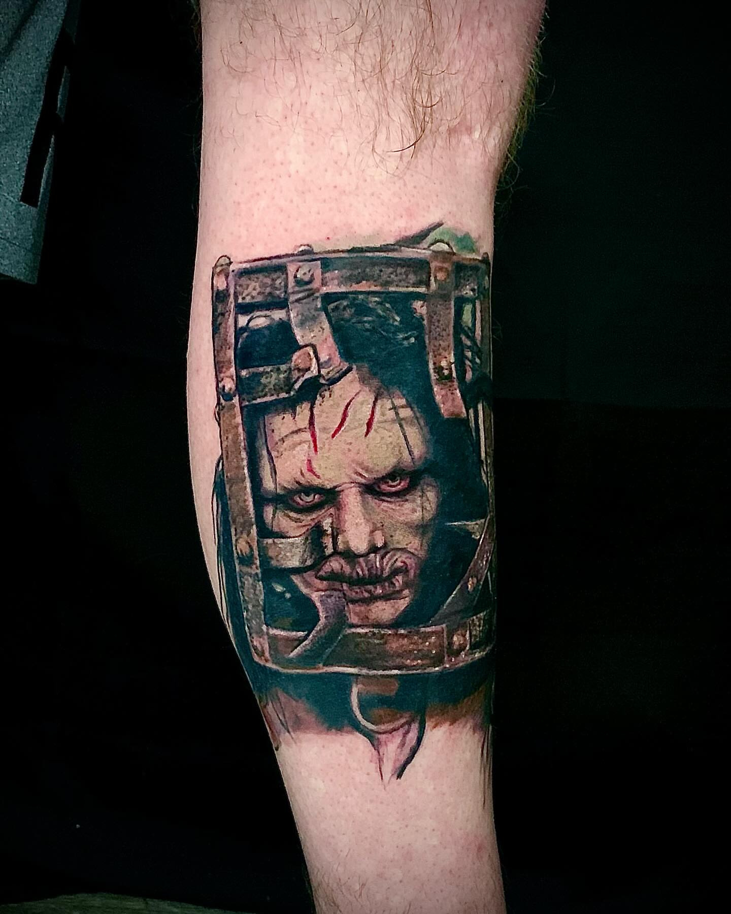 Tattoo by @darlindawntattoos — realism, dark_realism