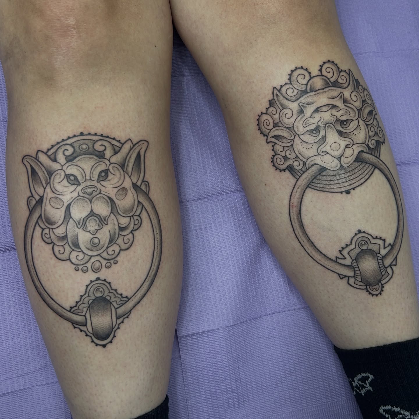 Tattoo by @sweetcarolinetattoo — black_and_grey