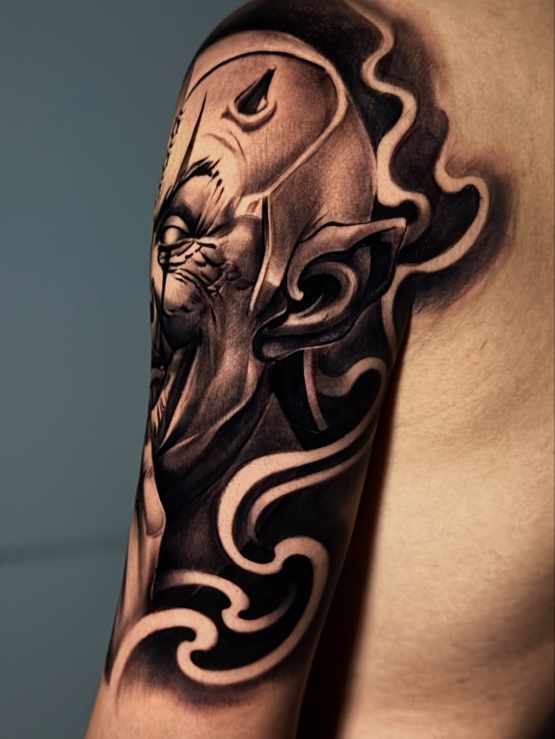Tattoo by @yackolettersx6 β black_and_grey, realism