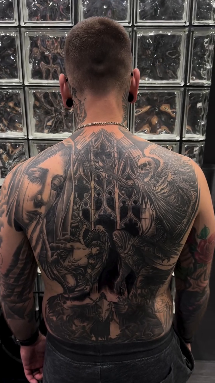 Tattoo by @hector_tatt2z — dark_realism, black_and_grey
