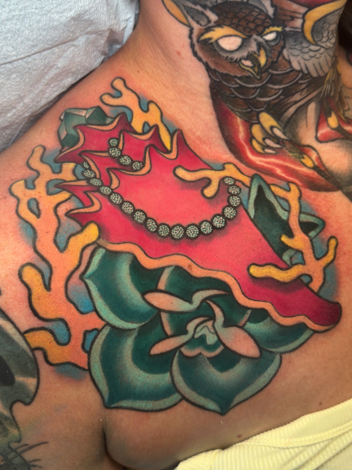 Tattoo by @lukemullinstattoos — american_traditional, dotwork