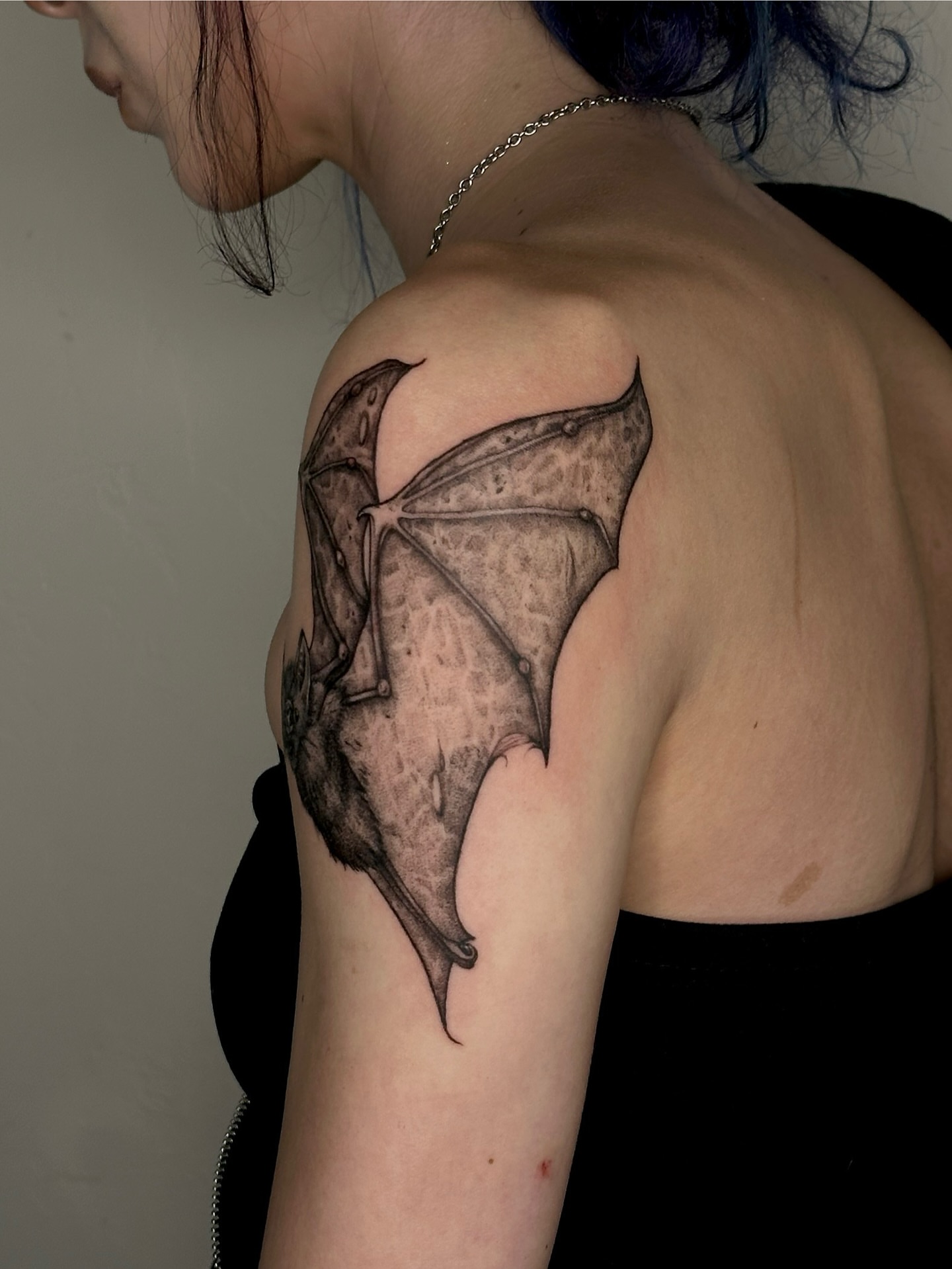 Tattoo by @dogtoothtattoos — black_and_grey