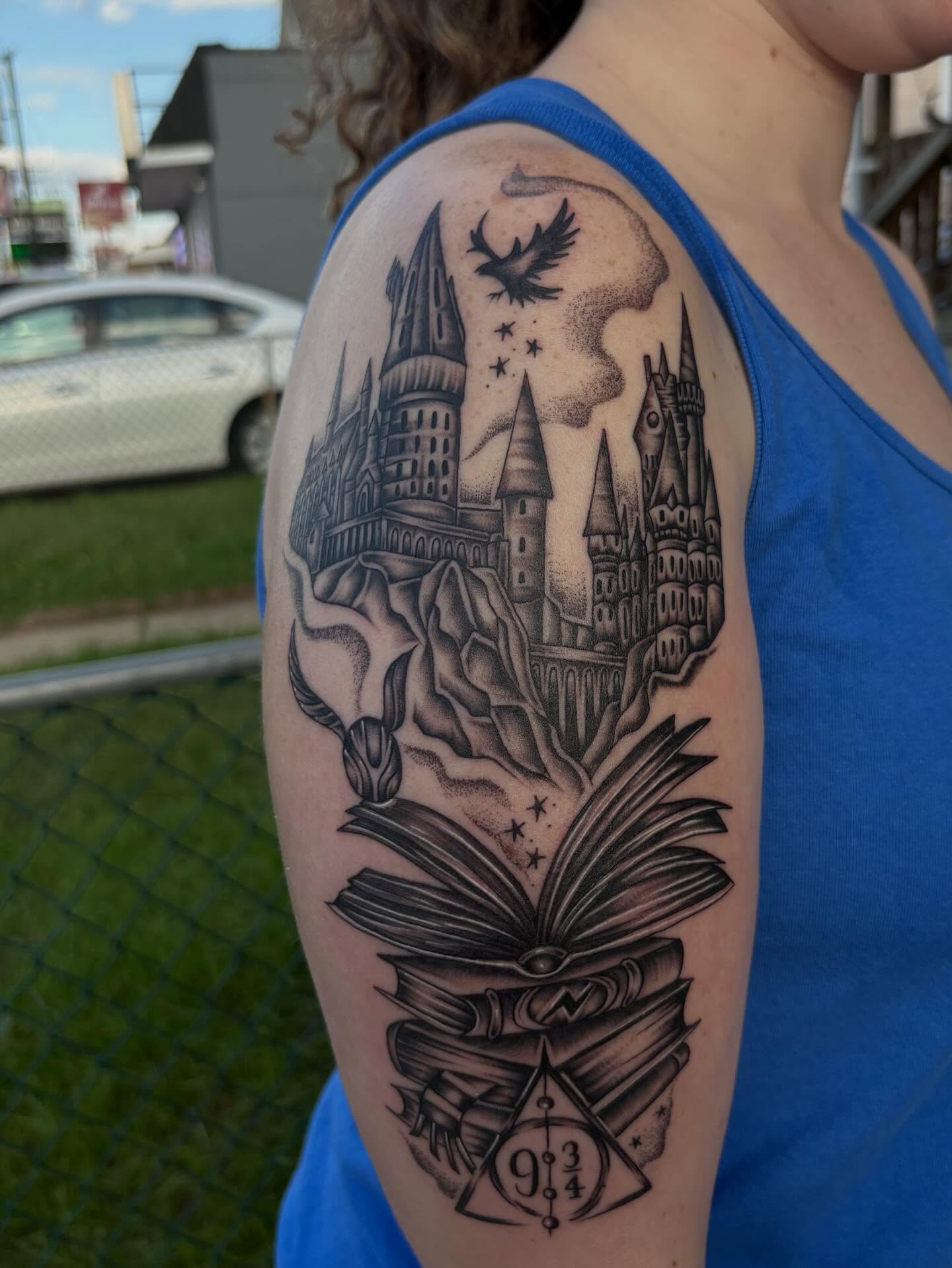 Tattoo by @goldenboysink — black_and_grey