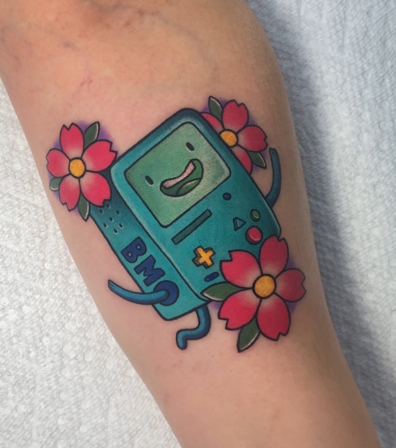 BMO new school tattoo on the forearm by ππππππ