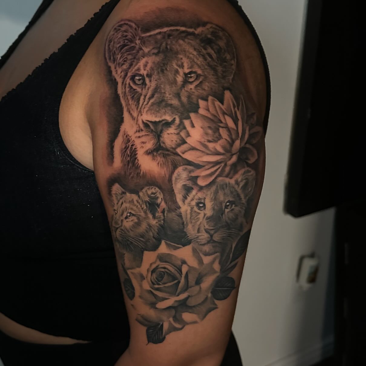 Tattoo by @tazhotzon — realism, black_and_grey