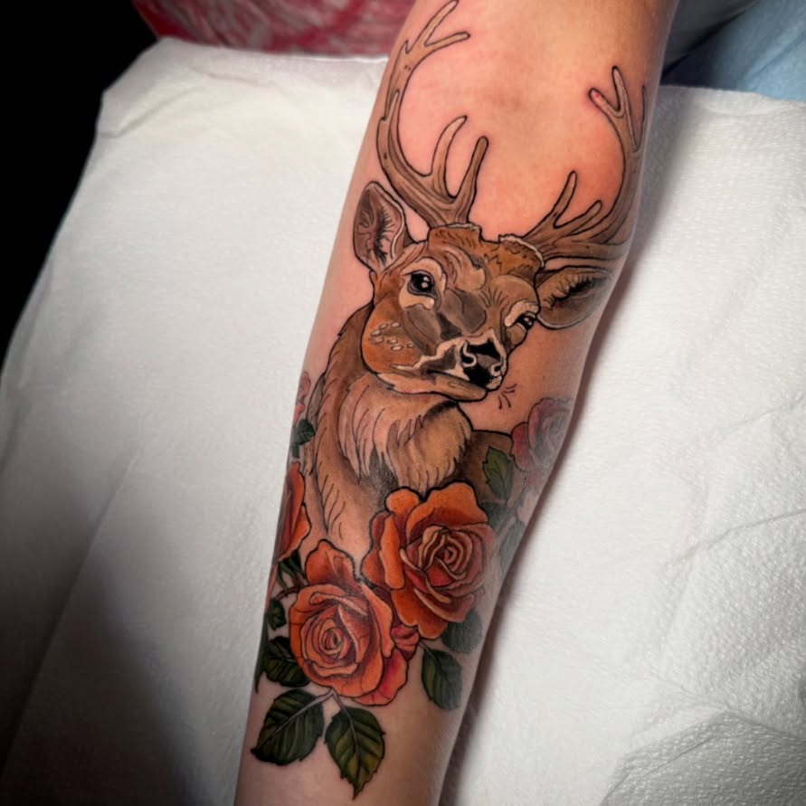 Tattoo by @sharonhealyarts — realism, dotwork