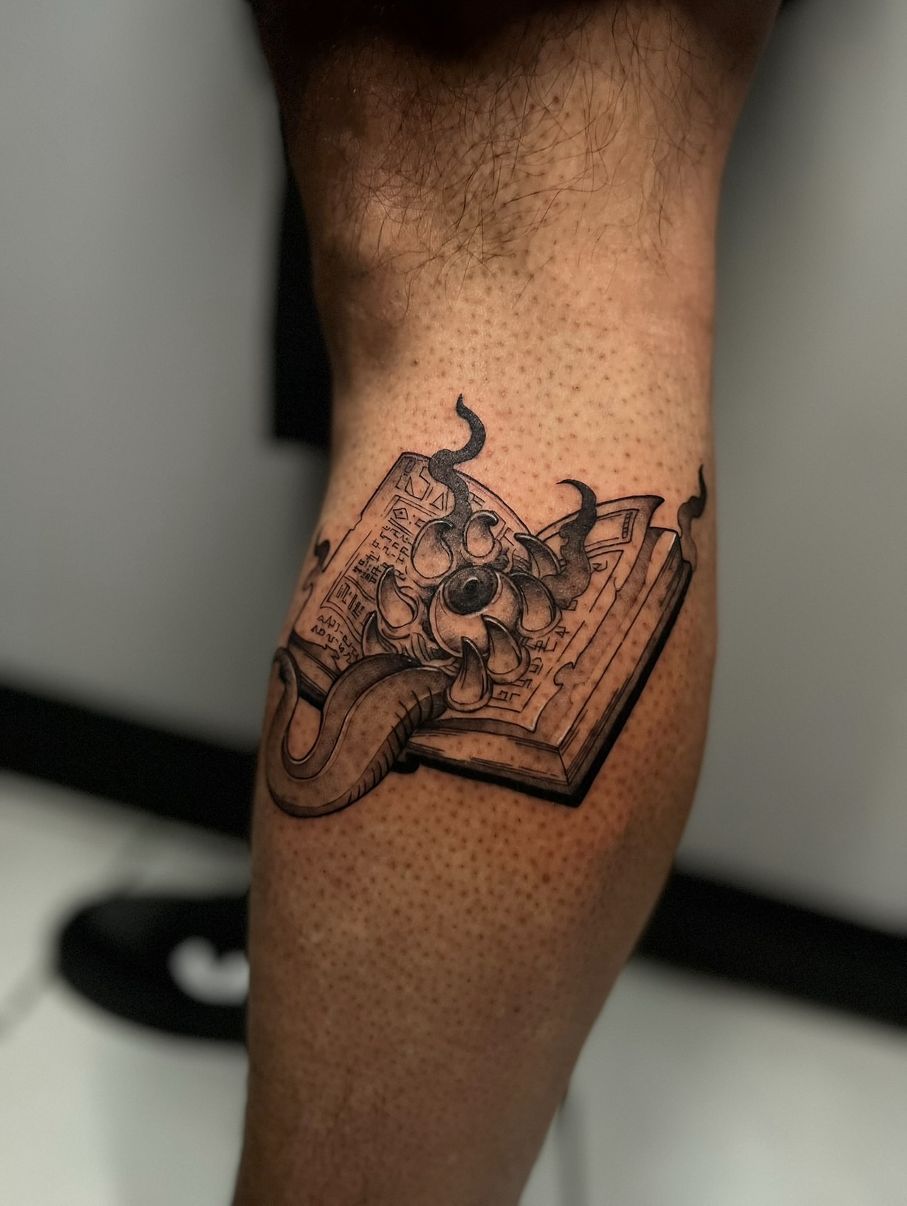 Tattoo by @makoto.tattooarts — dotwork, dark_realism