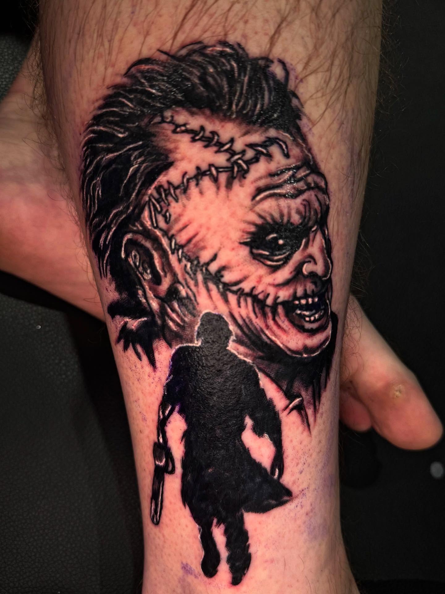 Zombie realism tattoo on the forearm by Therapy ink